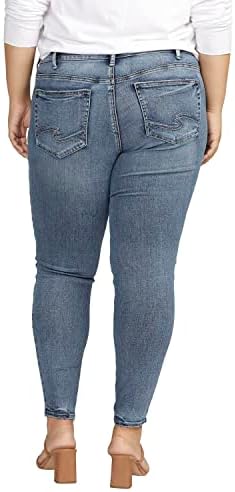 Silver Jeans Co. Women's Plus Size Suki Mid Rise Skinny Jeans