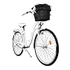 Milord. Comfort Fiets met mand, Nederlandse fiets, damesfiets, 3 versnellingen, wit, 28 inch