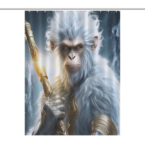 Singe rideau de douche anti-moisissure en polyester pour baignoire - 7