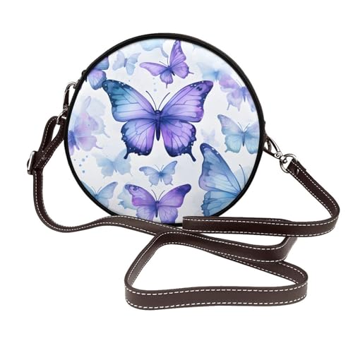 Sac à bandoulière rond et fluide pour vos promenades estivales au motif papillons