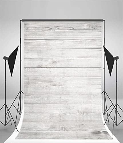 AOFOTO 4x5ft Wooden Grain Photography Backdrop White Wood Plank Backdground Hardwood Floor Kid Baby Newborn Girl Boy Portrait Photo Studio Props for Flat Lays Close Up Photoshoot Products Online Store
