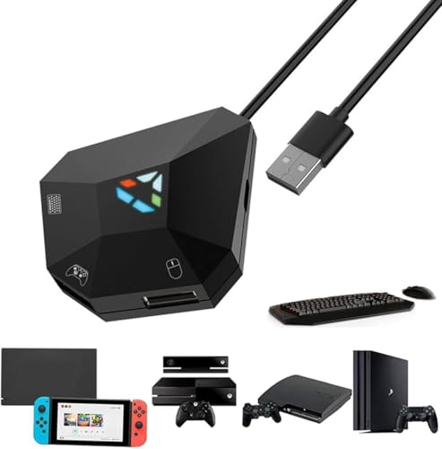 Queen.Y Adapter Maus und Tastatur Konverter f&uuml;r Nintendo Switch PS3 PS4 Xbox One Game Controller Converter Keyboard Mouse