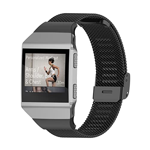 Gheper Metal Band Compatible with Fitbit ionic Mesh Woven Stainless Steel Smartwatch Bracelet Wristbands Replacement Strap