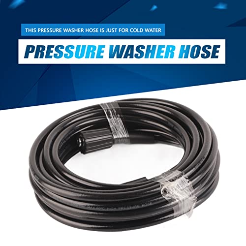 33ft Pressure Washer Hose 5800PSI M22 Cleaning, Rubber Material, Cold Water, Suitable for Most Pressure Washers, Inter Diameter 14mm