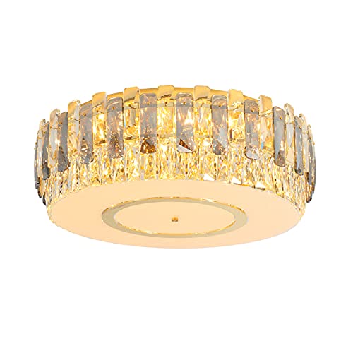 Luz lámpara araña cristal moderna 8 luces techo para sala pasillo vestíbulo 75x25cm