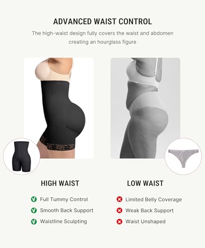Image of FeelinGirl Shapewear Faja Body Shaper Tummy Control Shapewear Fajas Colombianas Moldeadoras Butt Lifting Shorts