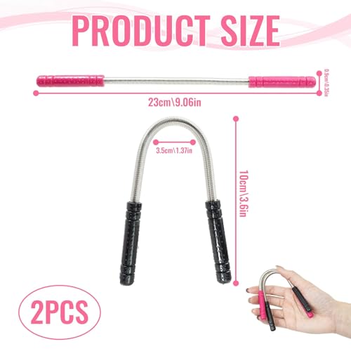 Spring Gesicht Haarentferner, 2 Stücke Epilierer, Gesichtshaar Entferner Feder Augenbrauen Gesicht Epilierer Einfädeln Werkzeug für Gesichtshaarentfernung Versorgung (Schwarz, Rosenrot)