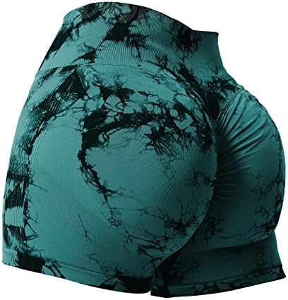 VOYJOY Women Workout Shorts 3.6" Scrunch Butt Lifting Gym Shorts Seamless Yoga Biker Shorts