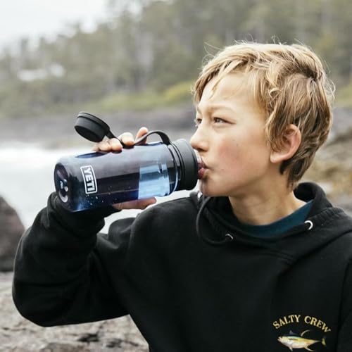Image of YETI Yonder Water Bottle with Yonder Tether Cap, Lightweight, Leakproof and BPA-Free