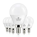 hansang E12 LED Bulb, Daylight 5000K, 60 Watt Equivalent Ceiling Fan Light Bulbs, E12 Small Base Candelabra LED Light Bulbs, 600 Lumen CRI 85+ Eye Protection, Non-dimmable 120V (85-265V Range) 6 Pack