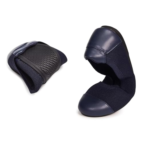 Image of Frank Mully Women's Ballet Flats Round Toe Walking Flats Slip On Work Shoes Knitted Flats Shoes for Woman Soft Lightweight