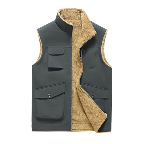Gilet de travail homme rembourré polaire avec multipoches