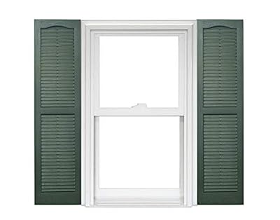 Polaris Homeside Open Louver Vinyl Shutters (1 Pair) 14-1/2in. x 35in. - 046 Pine