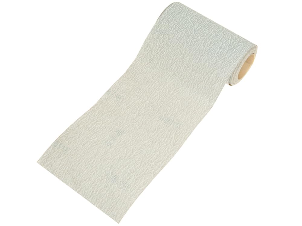 Faithfull Silicon Carbide 240g Finishing Roll, 5m x 115mm, Fine, Paper Backing, Compatible with Metal and Sanding Block