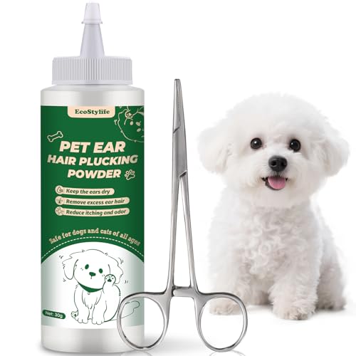 EcoStylife Dog Ear Hair Removal Tool & Powder 30g