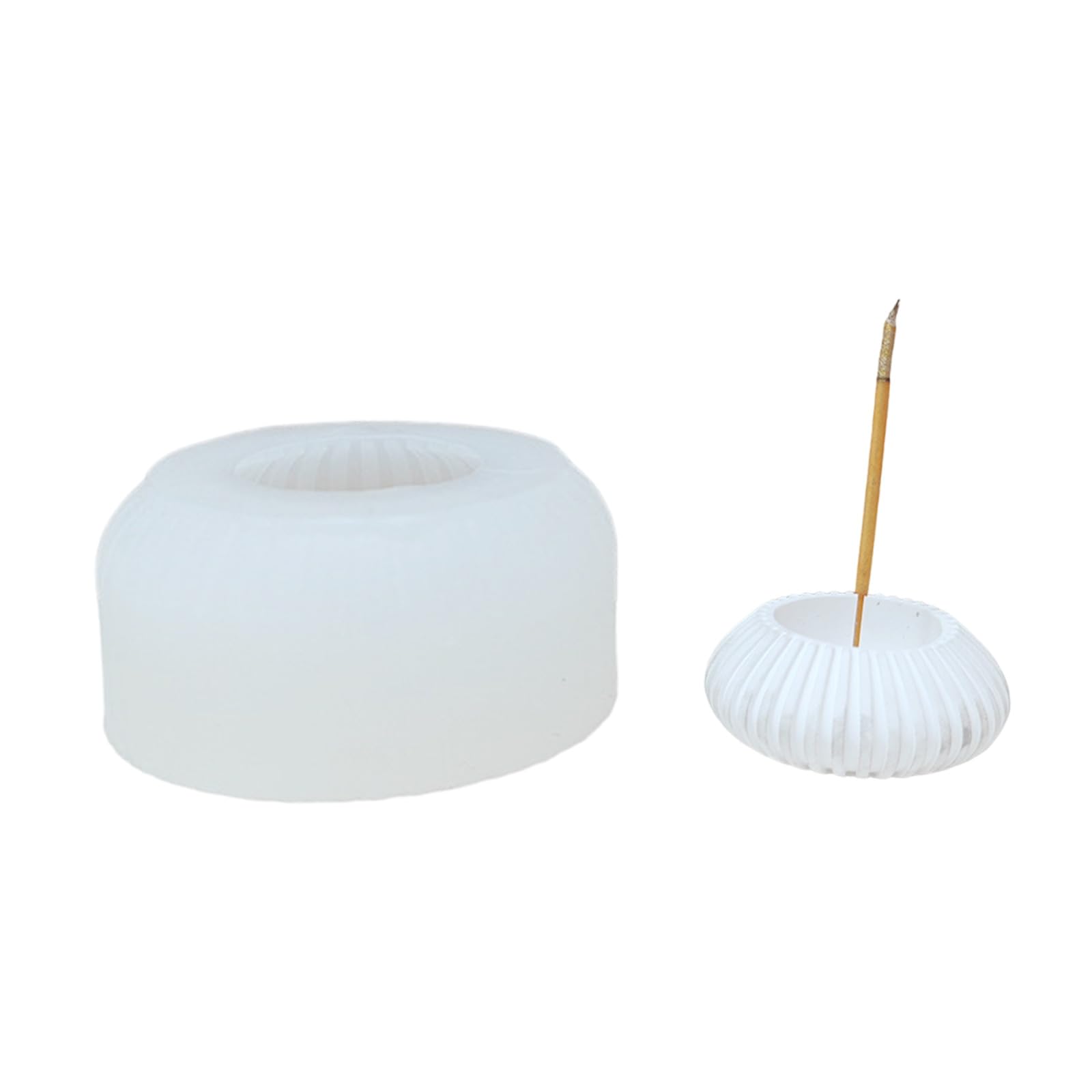 Jazuaiao Holder Molds Striped Silicone Vase Molds for Epoxy Resin, Silicone Tealight Holder, Clay Crafting