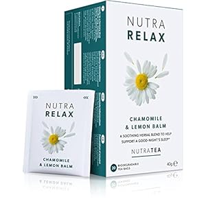 NUTRARELAX – Night Time Tea | Sleep Tea | Calm Tea – Includes Chamomile, Passionflower & Lemon Balm – 60 Enveloped Tea Bags – by Nutra Tea – Herbal Tea – (3 Pack)