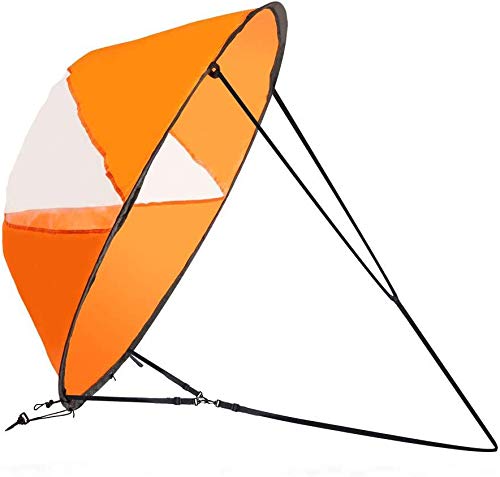 Zealhot Kayak Wind Segel 42 pulgadas Kit Kayak Kayak Paddle Board accesorios, fácil configuración y rápida entrega (naranja)