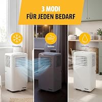 Tristar Mobiles Klimagerät - 7.000 BTU - 3-in-1 - Entfeuchtet, Kühlt, Ventiliert - Bis zu 25 m² - Fensterkit inklusive - AC-5478 – Ansicht 2