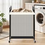 1-Section Laundry Hamper with Wheels, 120L Rolling Laundry Basket - Image 2
