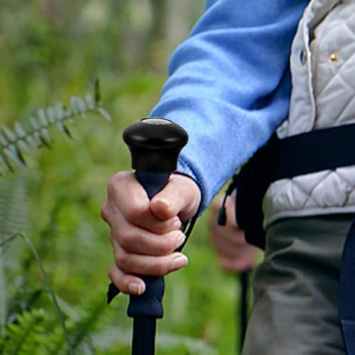 Brújula portátil para bastón de senderismo con función precisa y agarre cómodo, cabeza redonda de aleación de aluminio para actividades al aire libre y trekking miniatura 5