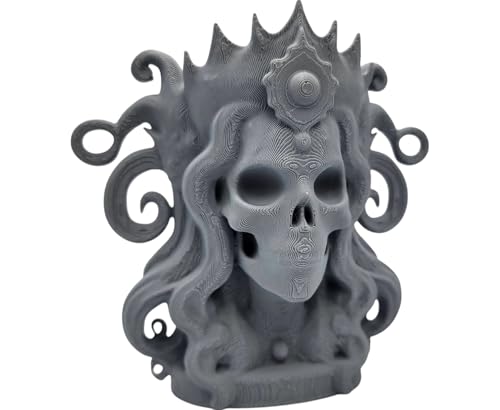 Queen of Death Skull Figurine with Crown & Tentacle Hair