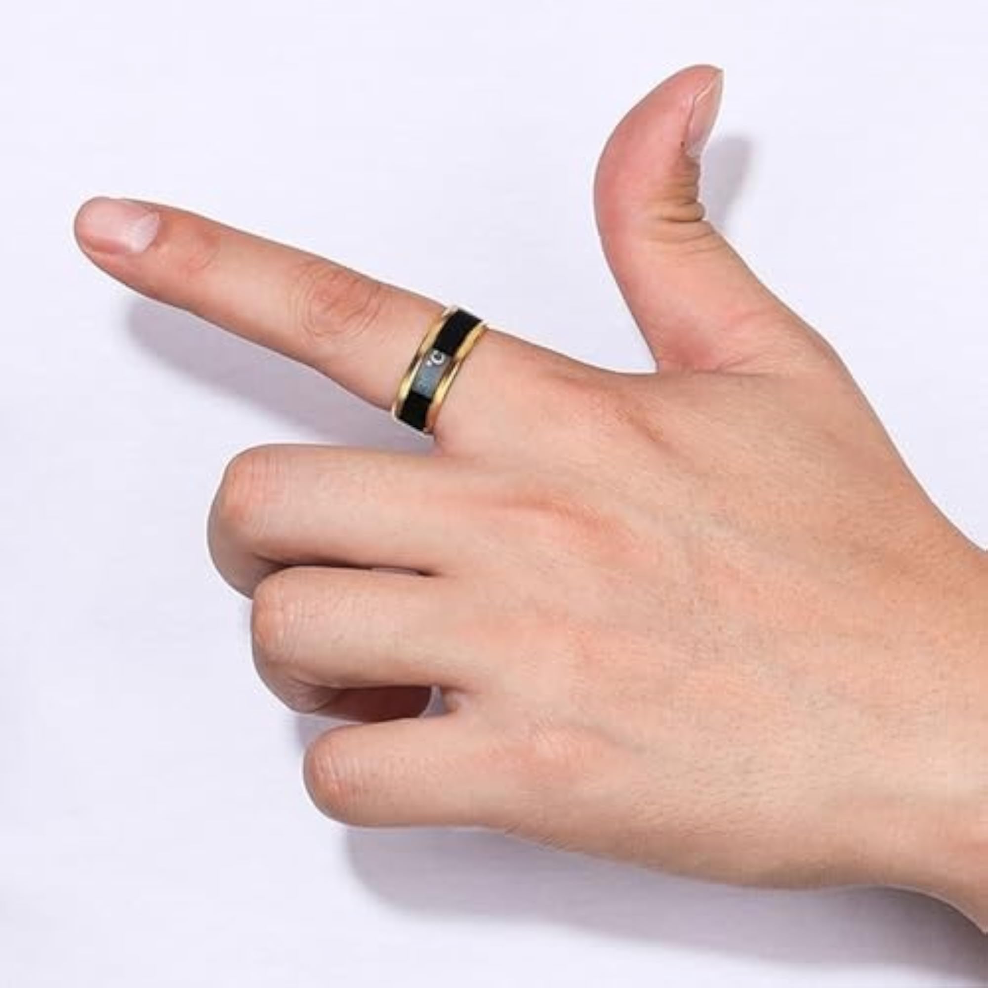 Temperature Sensor Thumb Ring, Unisex Design