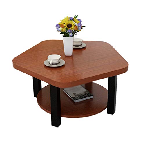 GWW Perfect FurnitureLiving Room Coffee Table, Creative Wooden Double