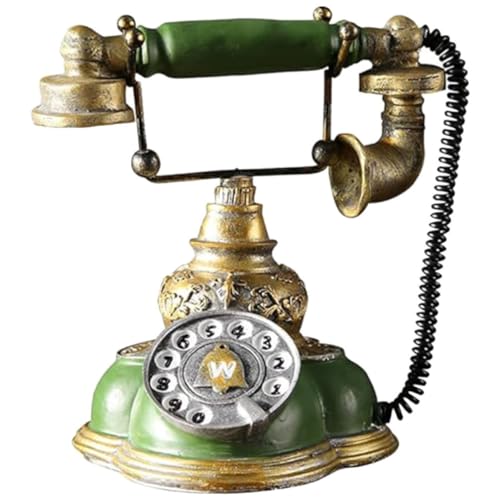 Teléfono vintage de resina con diseño elegante para decoración de gabinetes