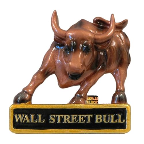 Imán decorativo de resina Wall Street Bull Artisan Owl