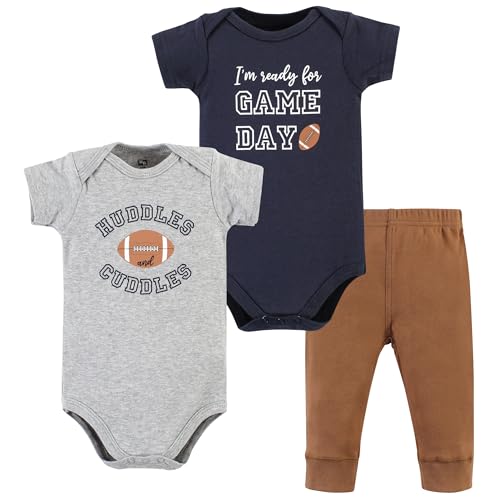 Image of Hudson Baby Unisex Cotton Bodysuit and Pant Set