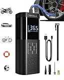 TEMOLA Tire Inflator Portable Air Compressor, Air Pump for Car Tires 150PSI Cordless Air Compressor Portable with Pressure Gauge, Electric Tire Pump Car Accessories for Motorcycle Bicycle