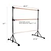 ZELUS Portable Ballet Barre Bar for Home Kids Ballet Bar 5ft Adjustable Freestanding Double Stretching Dance Bar, Barre Exercise Equipment for Women with Heavy-Duty Beechwood 330 lb Capacity (Black)