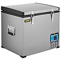 VEVOR Portable Refrigerator 64 Quart, 12 Volt Refrigerator with Compressor and App Control, Metal Shell Chest Refrigerator, -4? to 68?, DC 12/24V, AC 110-240V(Home & Car Use)