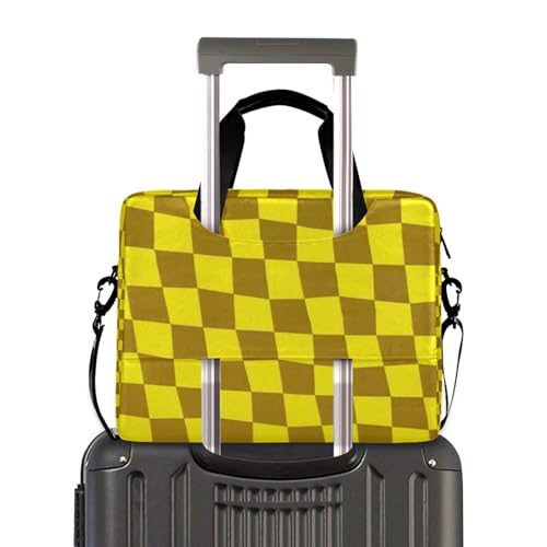 Maletín para portátil 15.6 pulg cheque amarillo miniatura 4