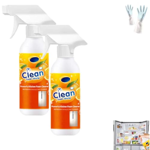 Limpiador En Aerosol Potente For Cocina, Limpiador En Espuma Multiusos De Alta Resistencia, Limpiador Multiusos For Refrigeradores, Desengrasante Espumoso For Limpiar Manchas(2PCS)