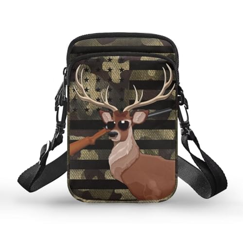 2 Layer Cross Body Bag Small Crossbody Bags for Cell Phone Passport Wallet