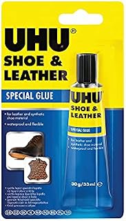 UHU Shoe and Leather Glue, Fast Special Adhesive for Bonding Leather and Rubber, 30 g, Transparent