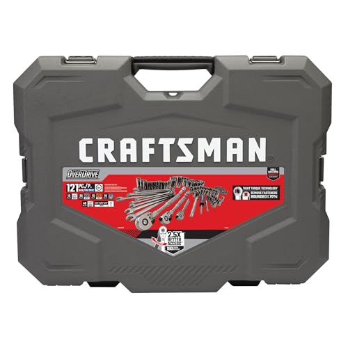 CRAFTSMAN OVERDRIVE 121-Piece Gunmetal Chrome Mechanics Tool Set, Standard SAE/Metric Socket Set, with Hard Case (CMMT99121L) - image 7