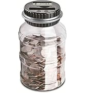 Tirelire Electronique, Creative Digital Coin Jar Automatic Coin Counter Money Bank Saving Box avec écran LCD, 1.8L Grande capacité pour pièces, Cadeau Parfait pour Les Enfants