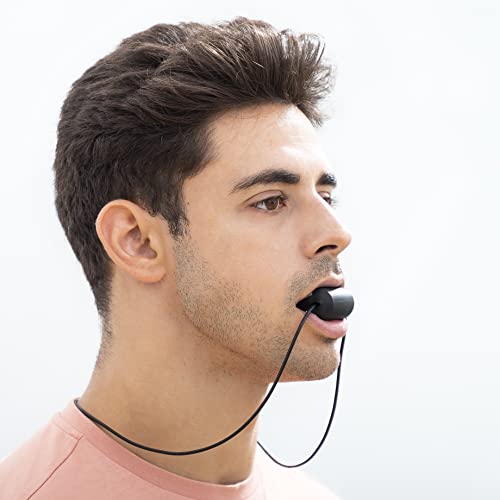 InnovaGoods - Ejercitador de Mandíbula Jaggler, Fortalece Músculos Faciales, Tonifica Mandíbula, Uso Sencillo, Silicona Antideslizante, Negro, Pequeño