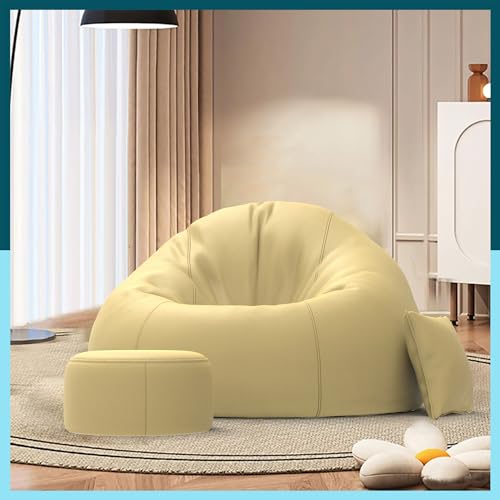 ComfyBean Bag Cover XXXXXL Bean Bag Comfy Originals - Bean Bag with Cushion and Footrest - Official : ComfyNova Range - Comfort Level : Basic - (Matching Cushion Round : Cream)-image-23