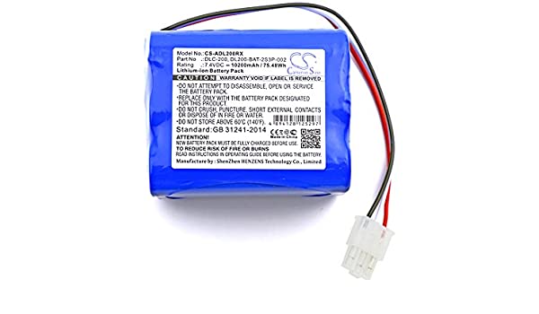 LIONX Battery for DLC-200C DL200-BAT-2S3P-002 DLC-200 10200mAh / 75.48Wh