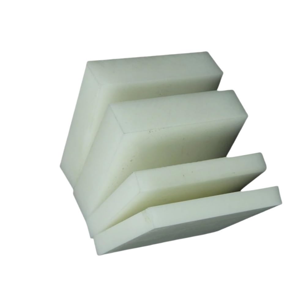 Zestaw 2 płyt POM Płaska kwadratowa prostokątna obróbka 5 mm-10 mm Czarny biały Wiele rozmiarów(WHITE,100x100x10mm)
