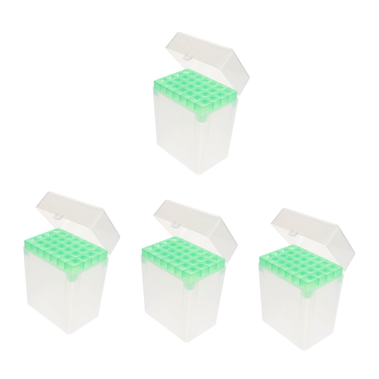 SOLUSTRE 4piezas Caja De Almacenamiento Para Tubos De De Laboratorio Huecos Soporte Para Para Organizar Consumibles De Laboratorio