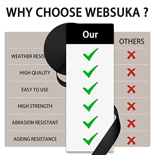 Image of Polyester Webbing Strap 16+Colors - 1 inch&1.5 inch&1.9 inch - 16.5 25 33 55 Yards Heavy Duty Webbing Roll, Flat Webbing Strap for Indoor&Outdoor Gear, Climbing, DIY Crafting, Repairing