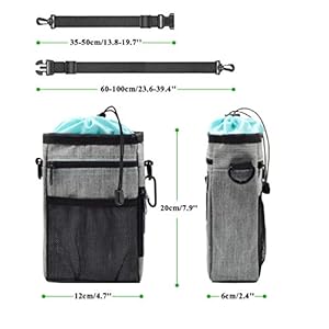 Dog Training Treat Bag with Poop Bag Holder Waterproof Dog Food Storage Bag Training Pouch with Adjustable Belt Shoulder Strap Easy to Carry Free Dog Plush Toys clicker