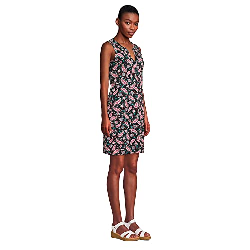 Lands' End Women's Long Cotton Jersey Sleeveless Swim Cover-up Dress Print4
