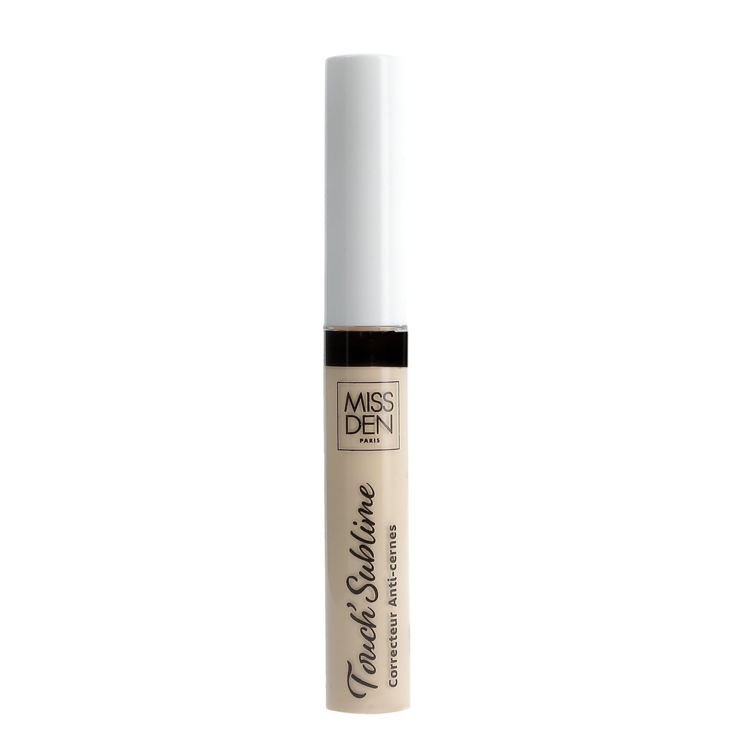 Pour un teint frais au réveil, le Correcteur Anti-cernes Hydratant Teinte Beige Clair Touch Sublime Miss Den 3,5 ml camoufle naturellement les signes de fatigue - Lot de 3