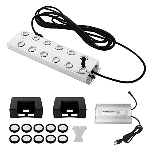 Dyna-Living Mist Maker 12 Heads Ultrasonic Fogger 400W Mist Humidifier Atomizing Plate with Buoy Pond Fog Machine IP67 Waterproof Atomizer for Pool Rockery Balcony Landscape